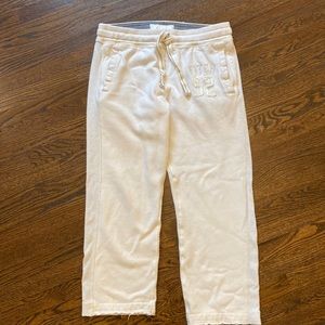 Vintage Abercrombie and Fitch Sweatpants, cream/white size L